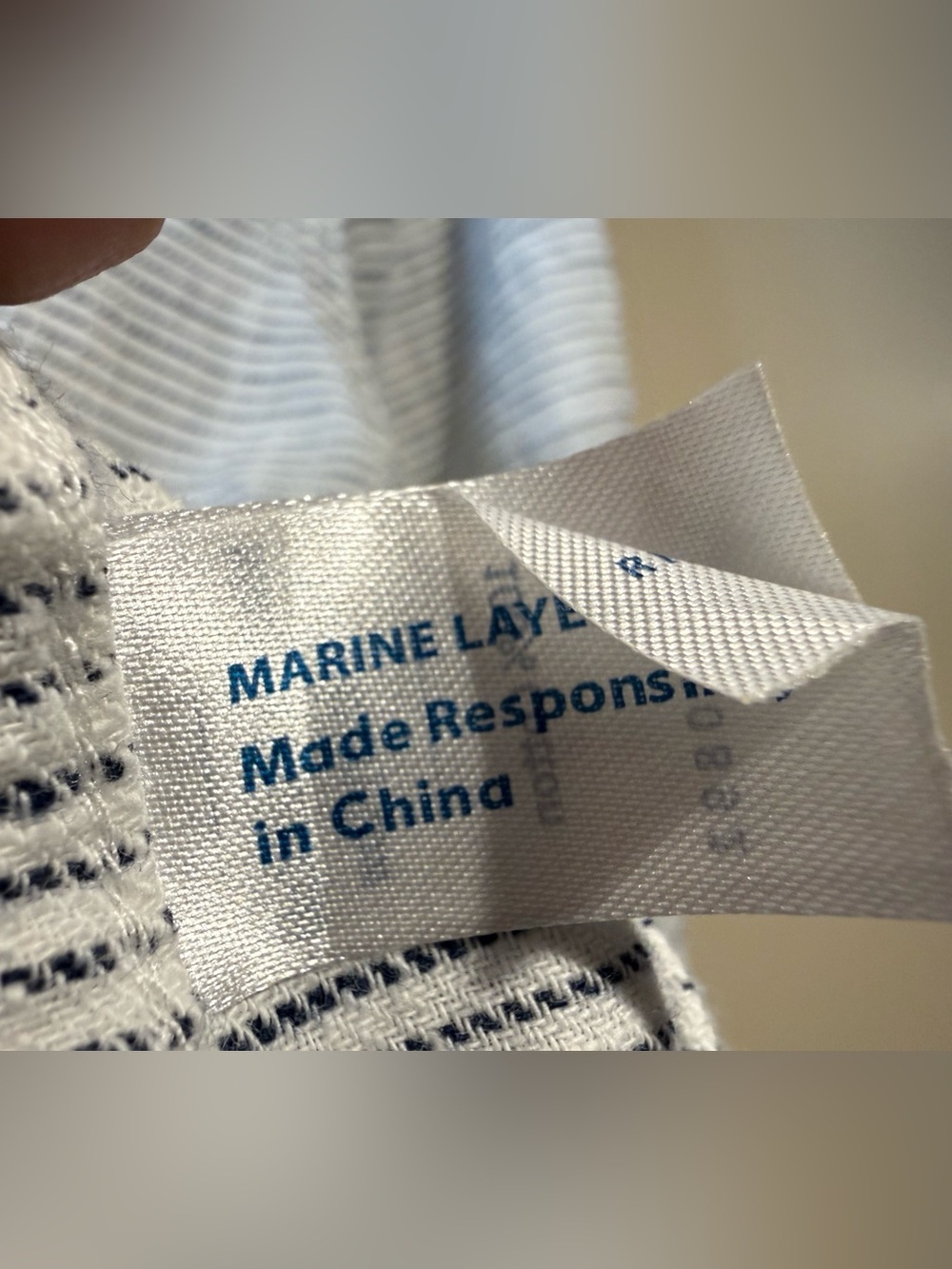 Marine Layer 100% cotton Selvage long sleeve Shirt Men’s small - Picture 7 of 11